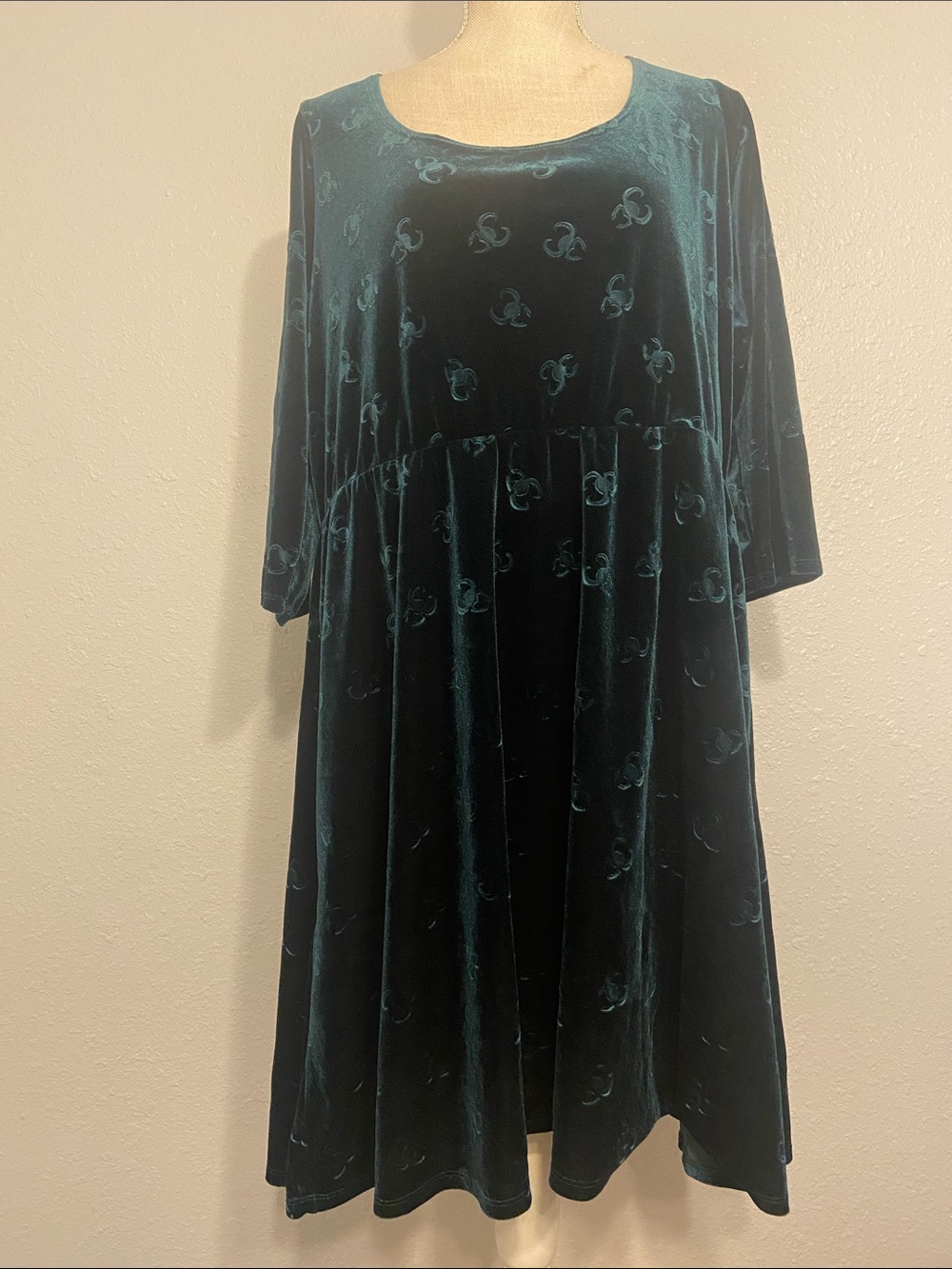 Her Universe x Marvel Emerald Green Loki Print Nerdy Midi Swing Dress Size 3X